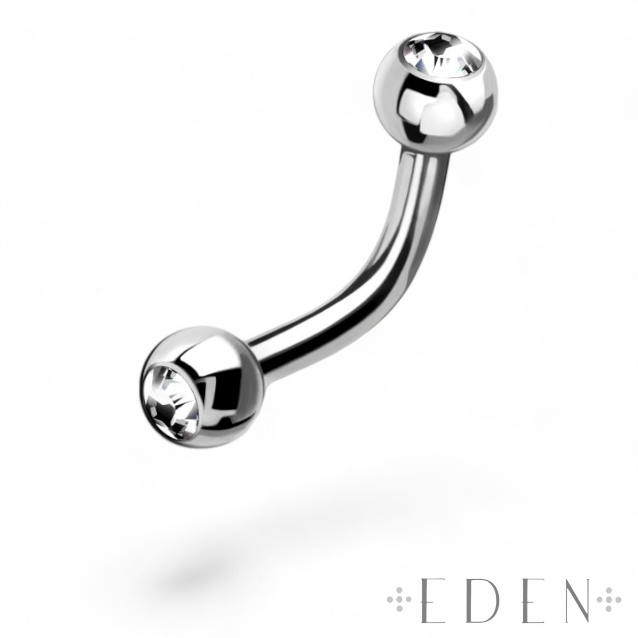 Curved Barbell with Gems - Image 2