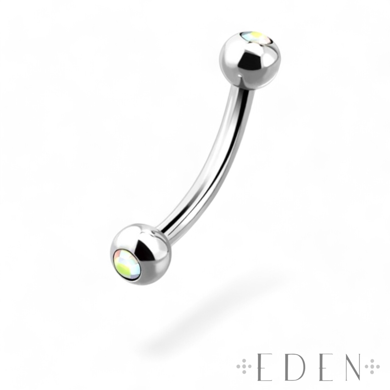 Curved Barbell with Gems - Image 3