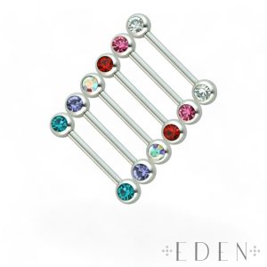 Barbell with Forward Facing Gems