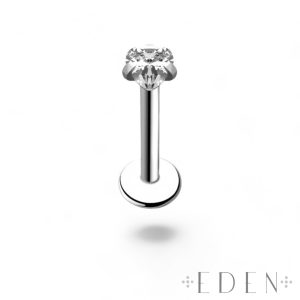 Prong Set Heart Shaped CZ Labret