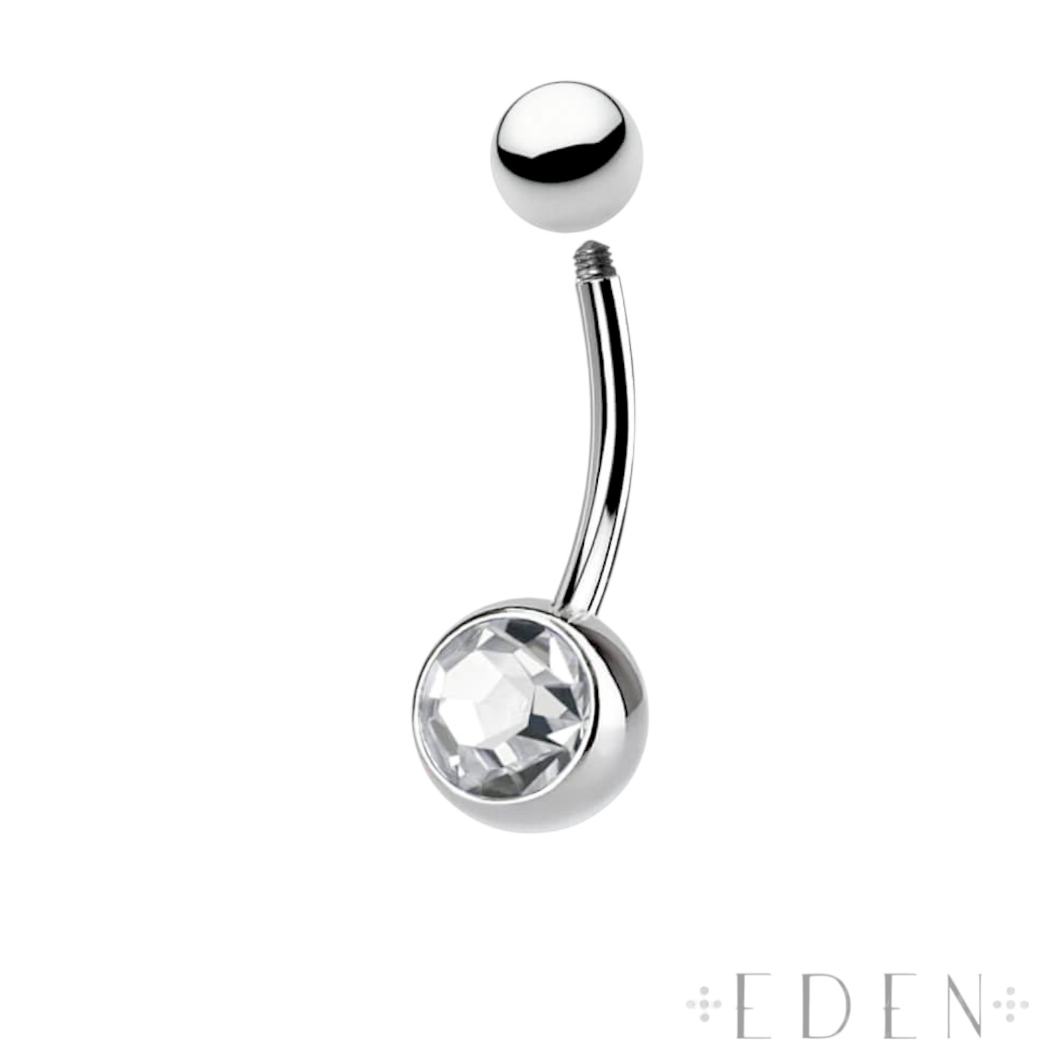 Titanium Single Jewelled Navel Barbells