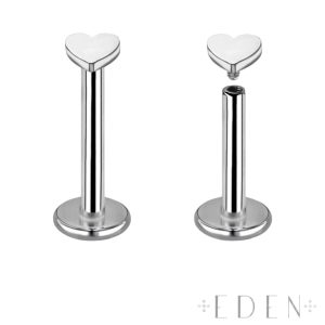 Titanium Heart Top Labret