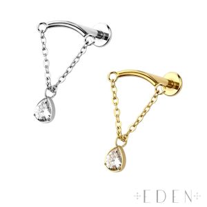 Tear Drop CZ Hidden Helix