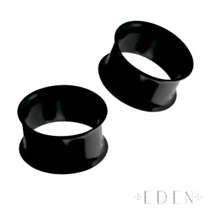 Black Double Flared Tunnels - 1pc