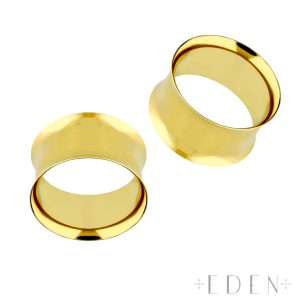 Gold Double Flared Tunnels - 1pc