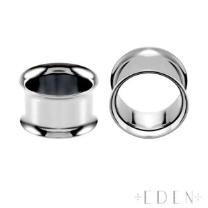 Silver Double Flared Tunnels - 1pc